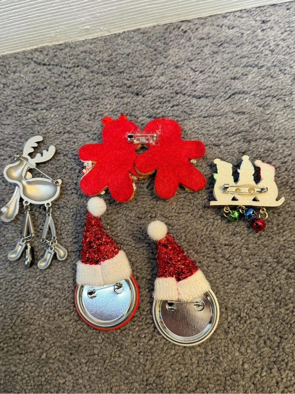 Set of Christmas Pins/ Brooches.